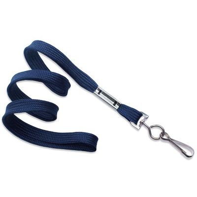 Klika - Keycord met metalen haak, br 10mm donkbl