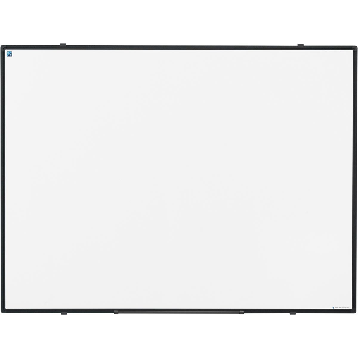 Smit Visual - Softline Whiteboard, Emaille, magnetisch, schwarzes Profil, 120 x 90 cm