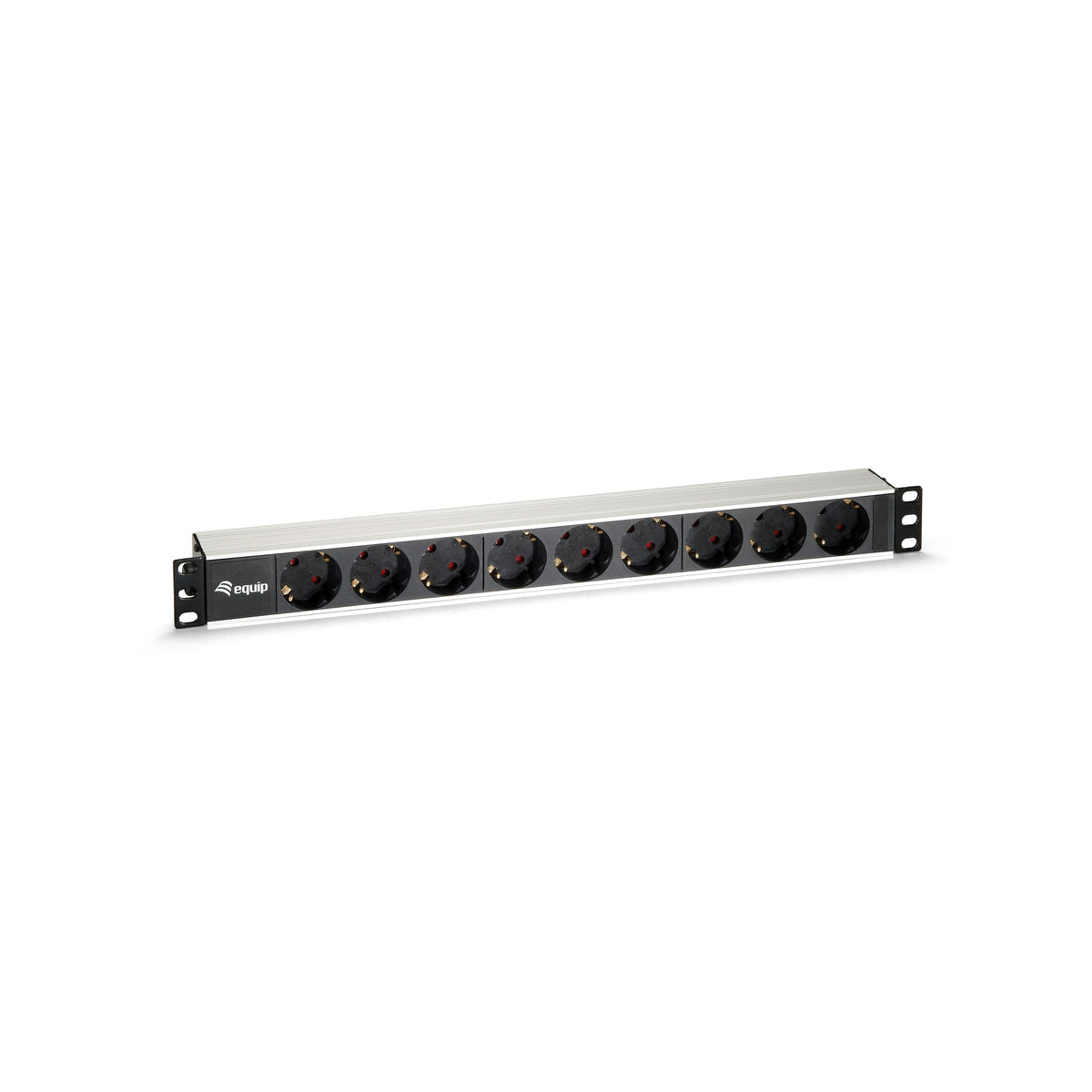 EQUIP - 333292 energiedistributie 9 AC-uitgang(en) 1U Zwart, Zilver