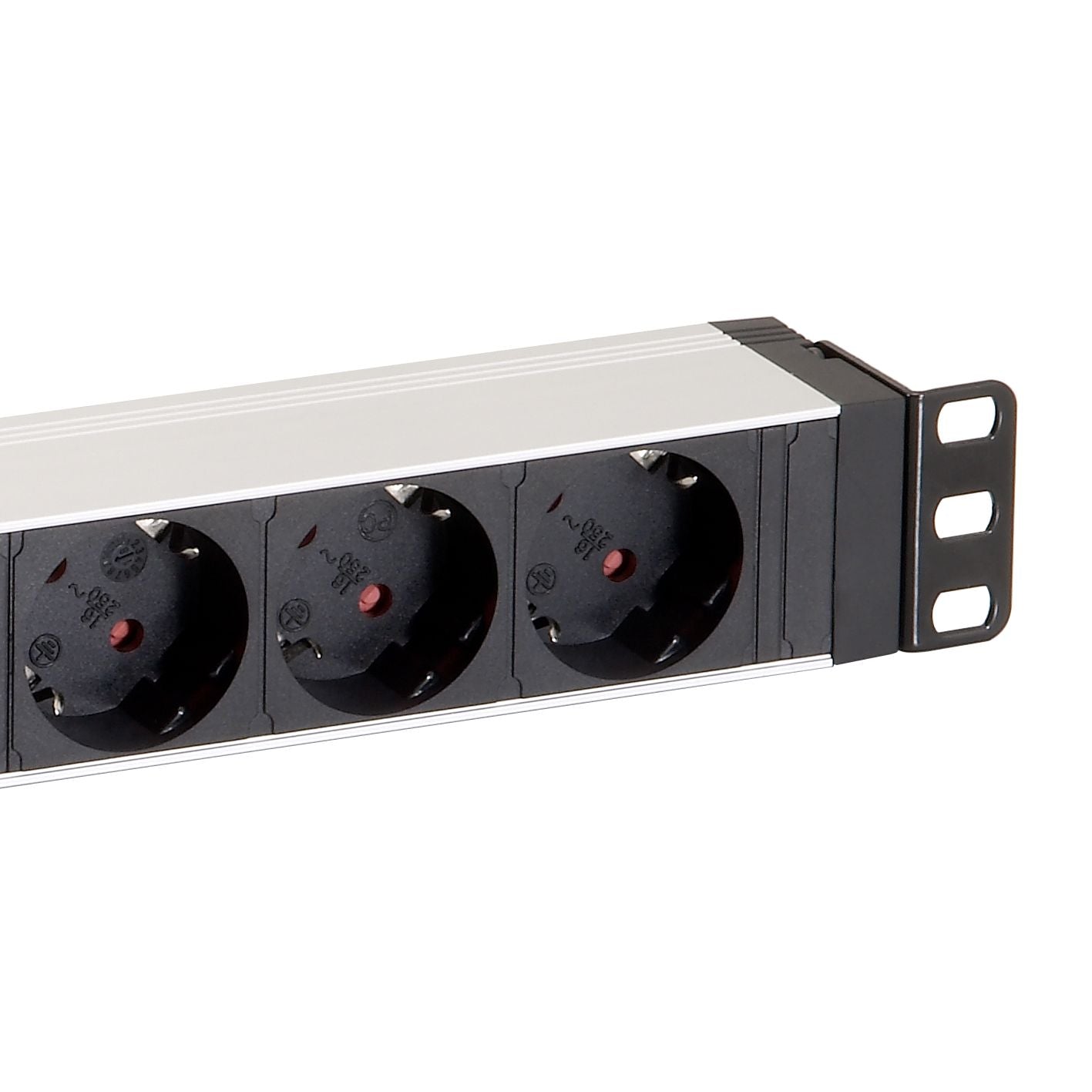 EQUIP - 333293 energiedistributie 8 AC-uitgang(en) 1U Zwart, Zilver