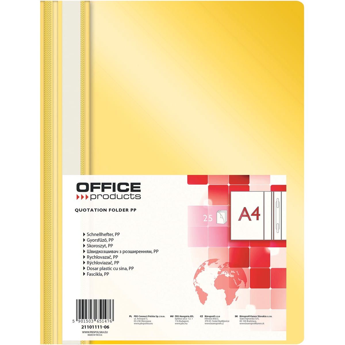 OFFICE products - snelhechtmap, geel