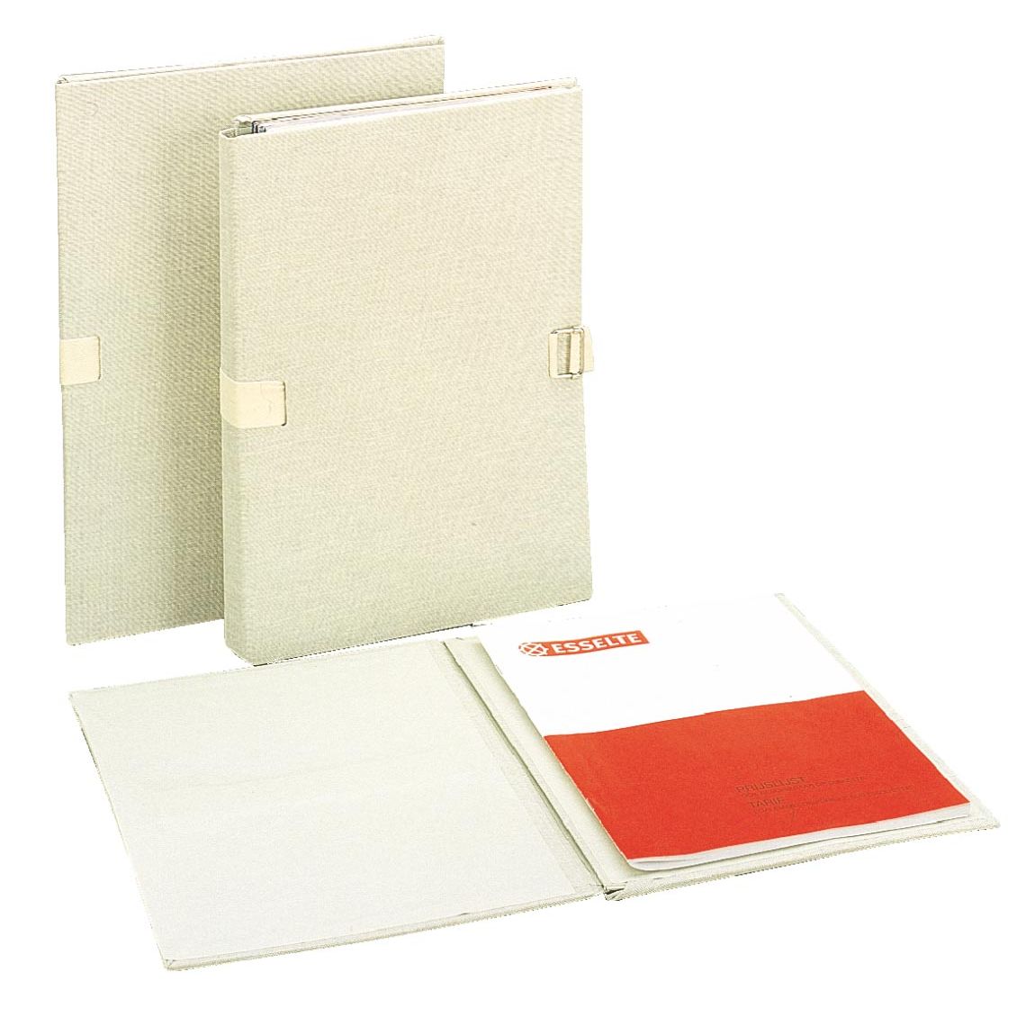 Esselte - ausziehbare Mappe, Leinen, Beige