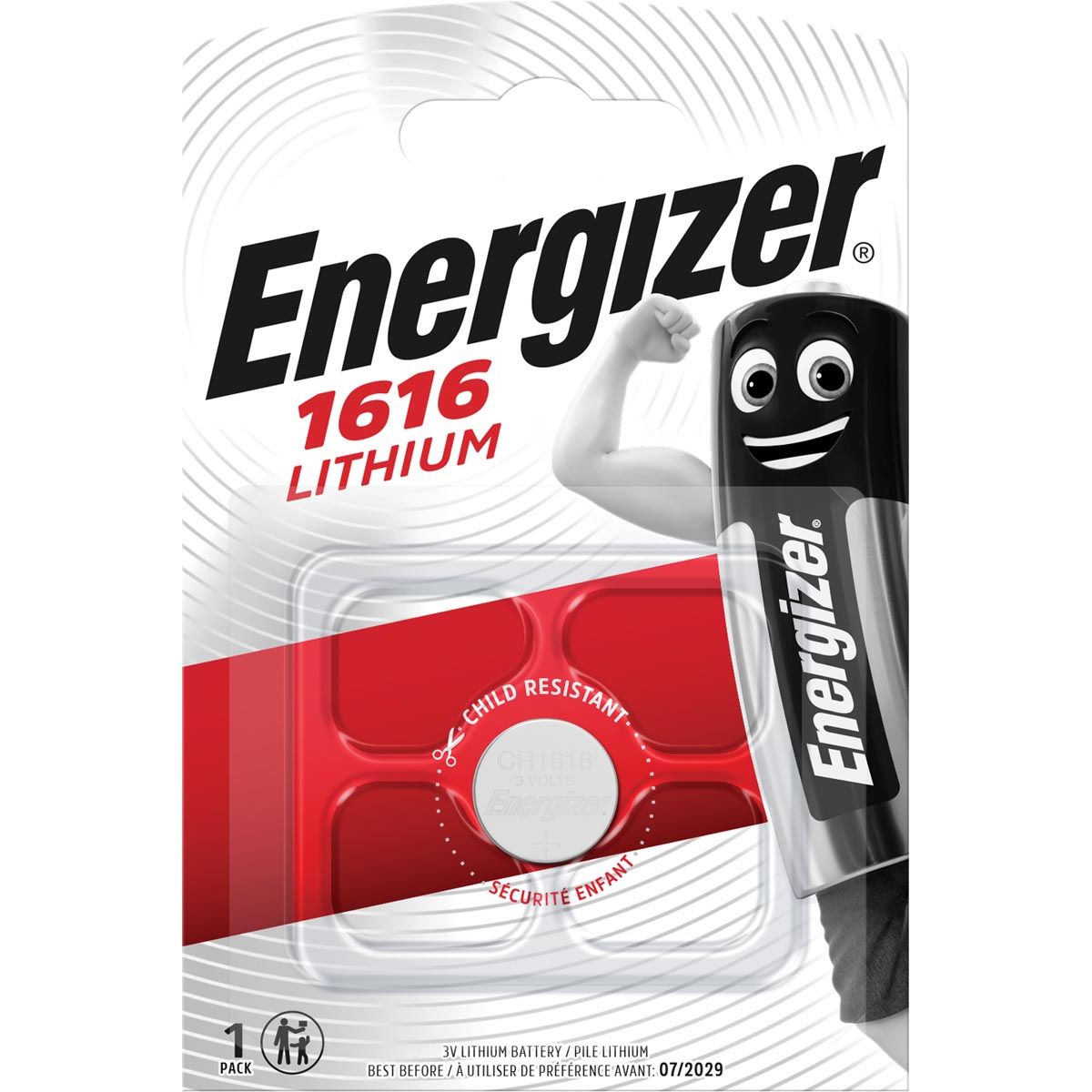 Energizer - Knopfzelle CR1616, im Blister
