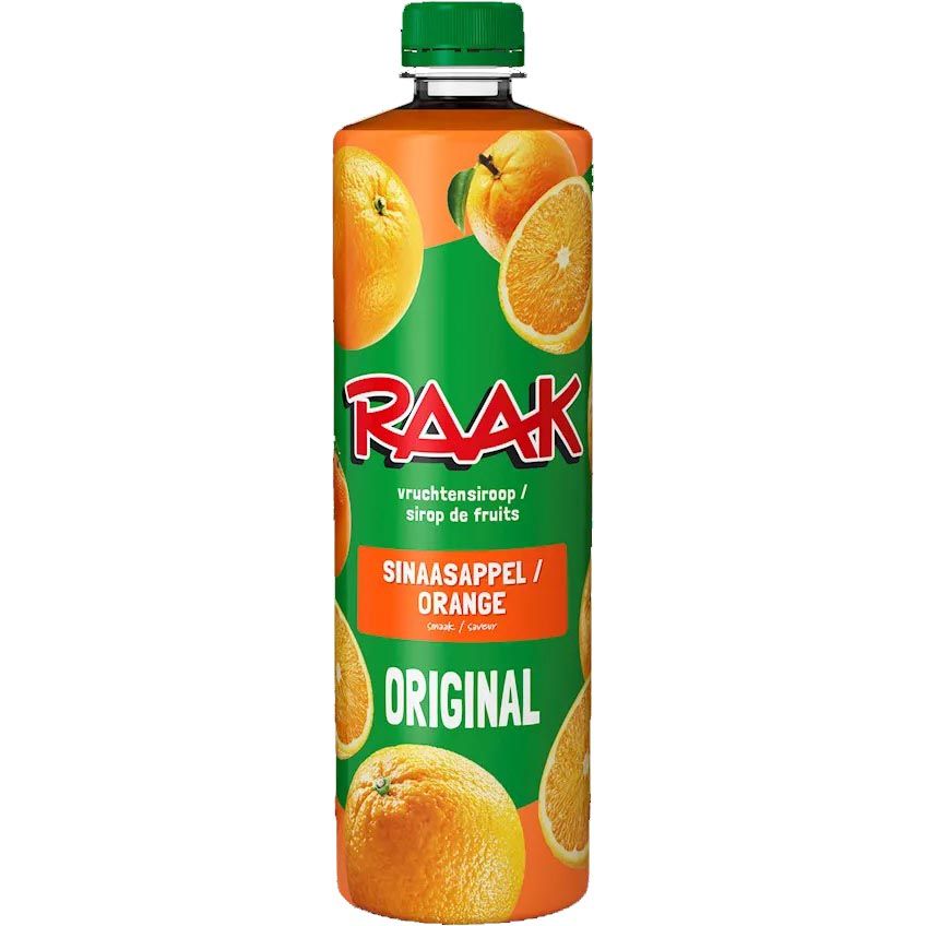 Raak - siroop sinaasappel, fles van 75 cl