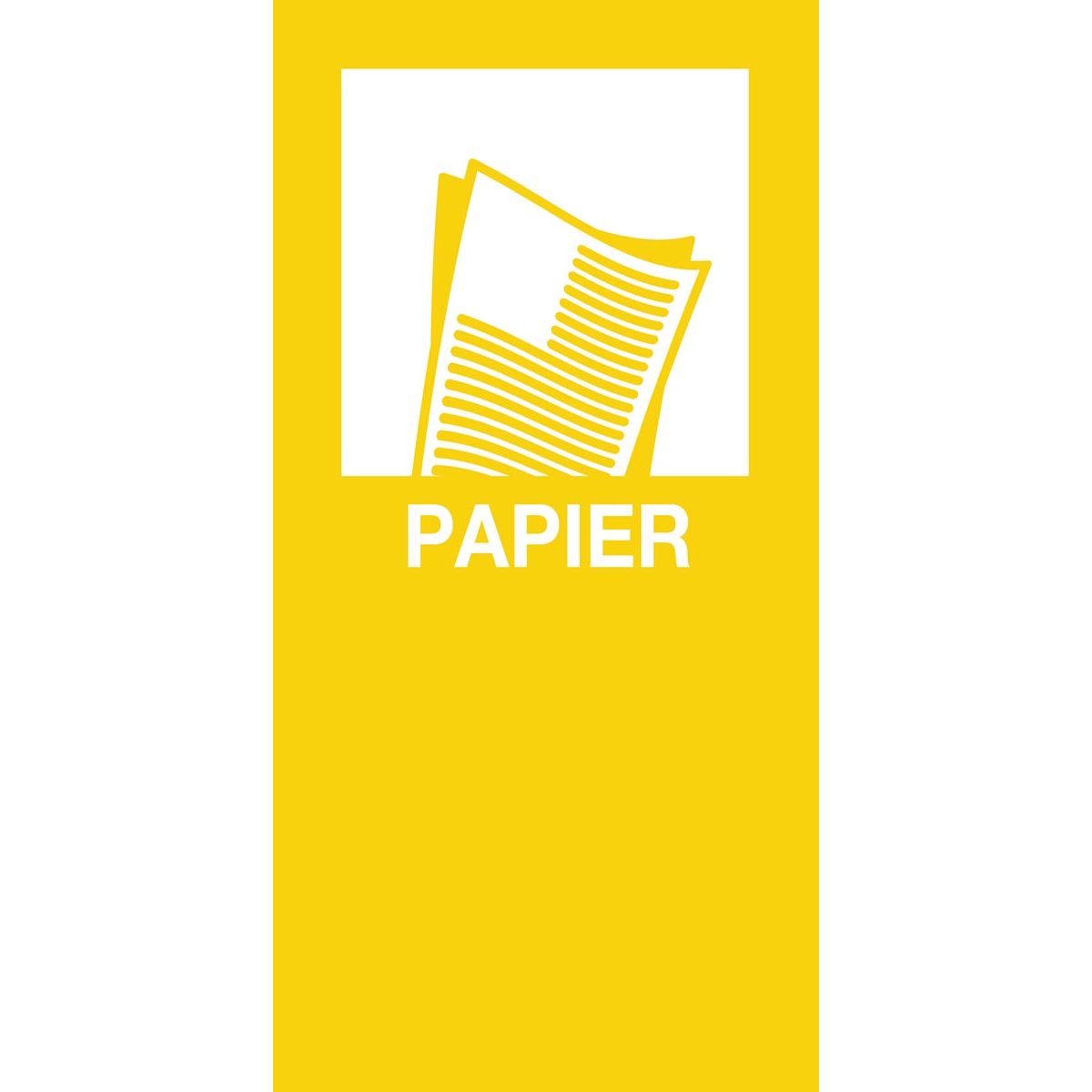 V-Teil - Magnetaufkleber PAPIER, gelb