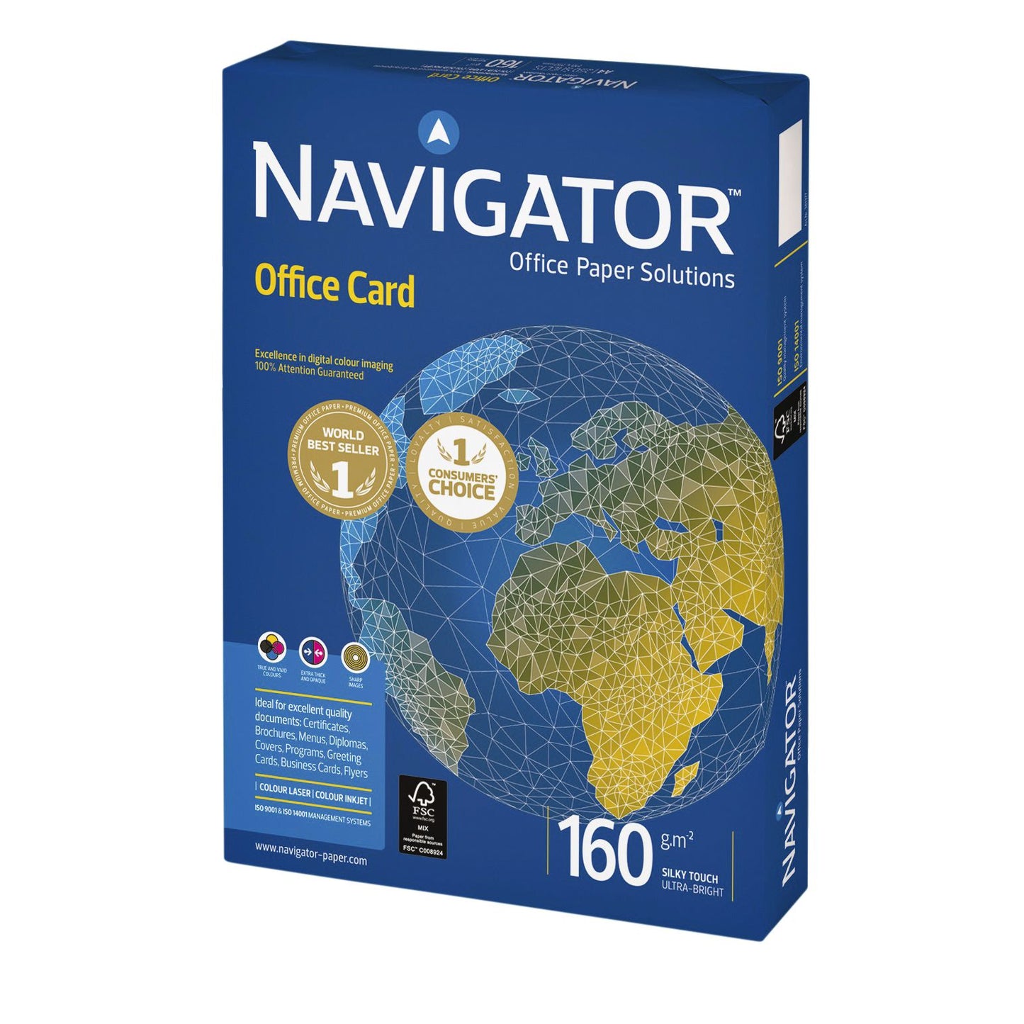 Navigator - Kopierpapier Karte A4 160gr weiß 250 Blatt