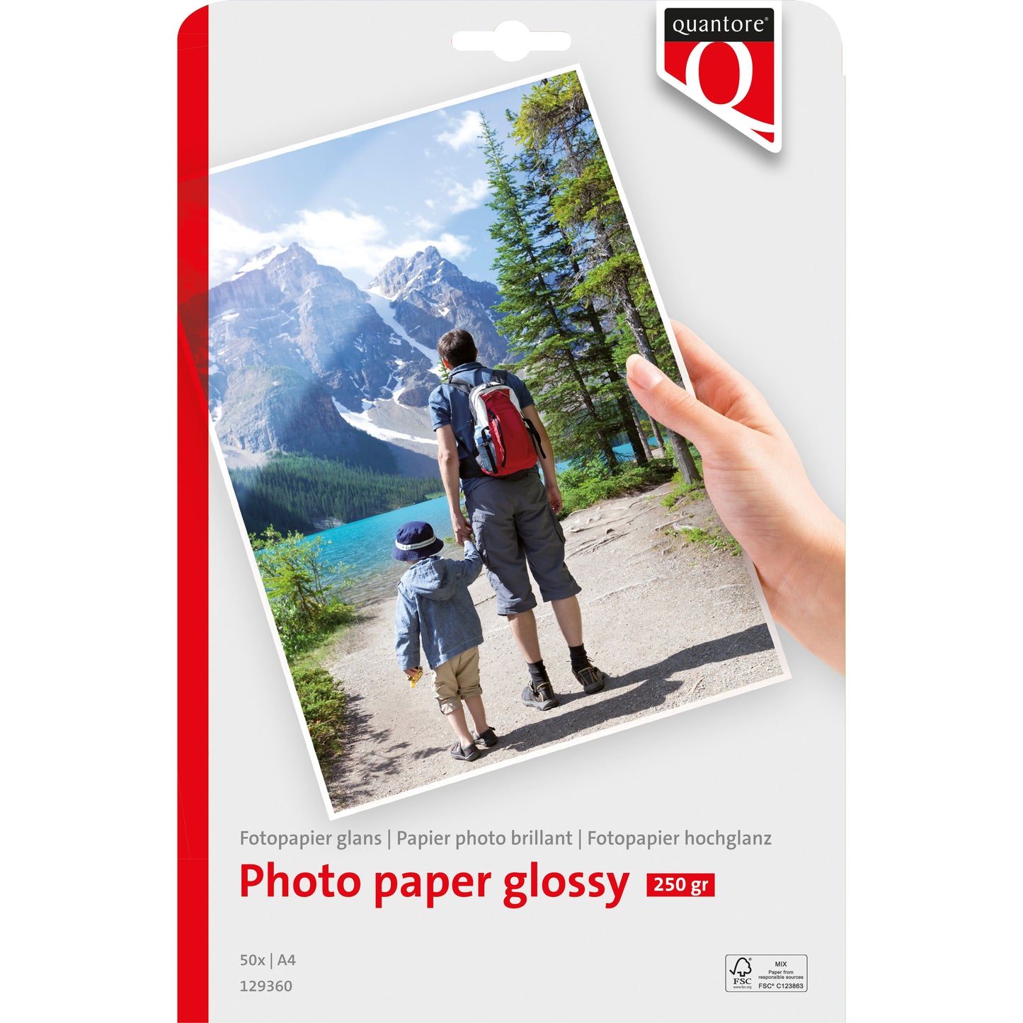 Quantore - Fotopapier A4 glänzend 50 Blatt 250gr