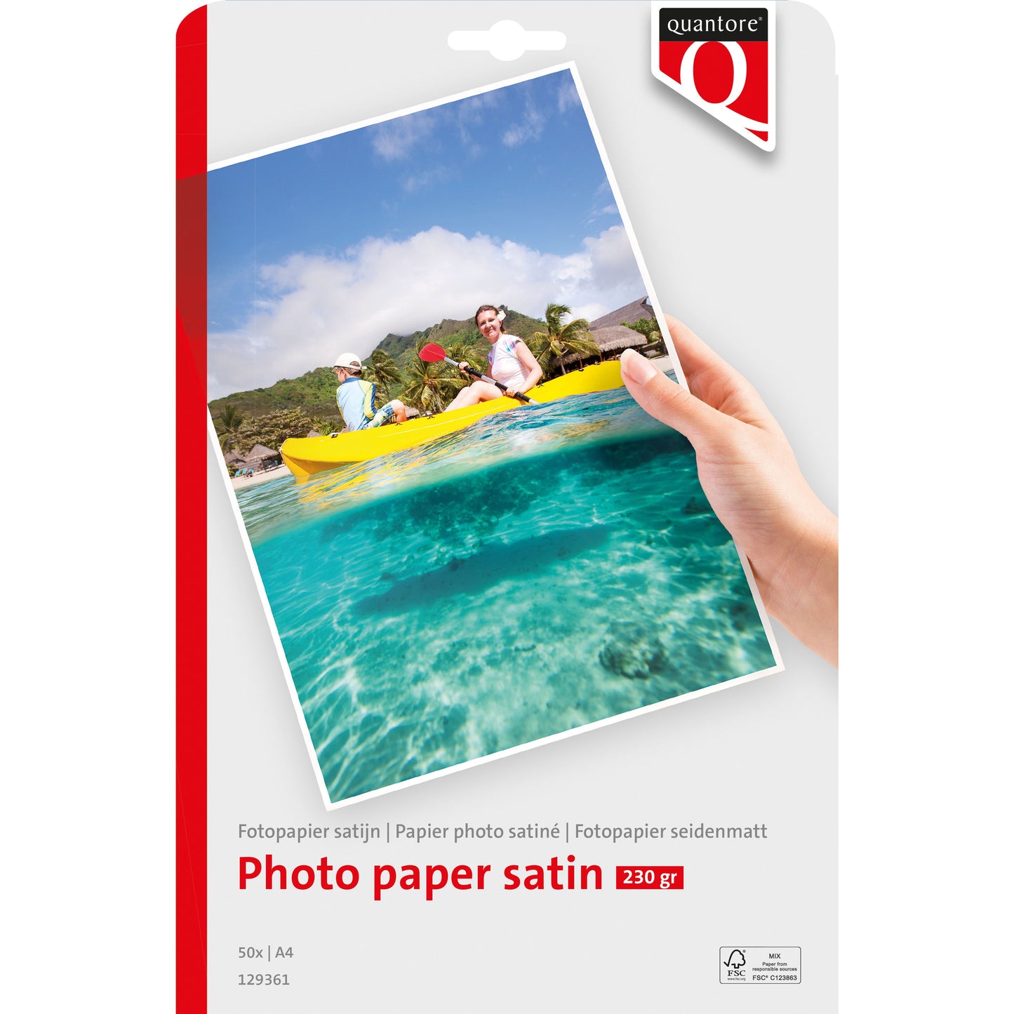 Quantore - Fotopapier A4 satiniert 50 Blatt 230gr