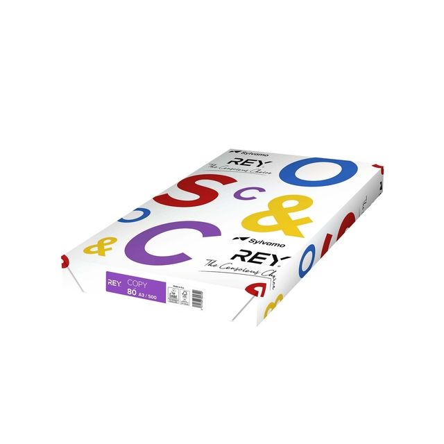 Rey - Kopierpapier Copy A3 80gr weiß 500 Blatt | 3 Stück
