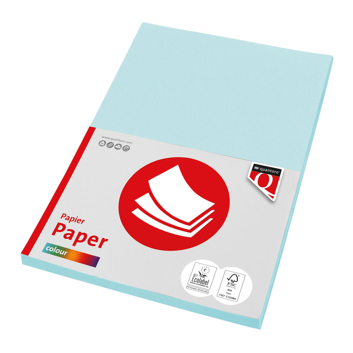 Quantore - Kopierpapier Farbe A4 160gr hellblau 50 Blatt