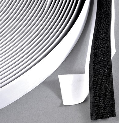 Klika - Klittenband klevend 20mm zwart haak 25m