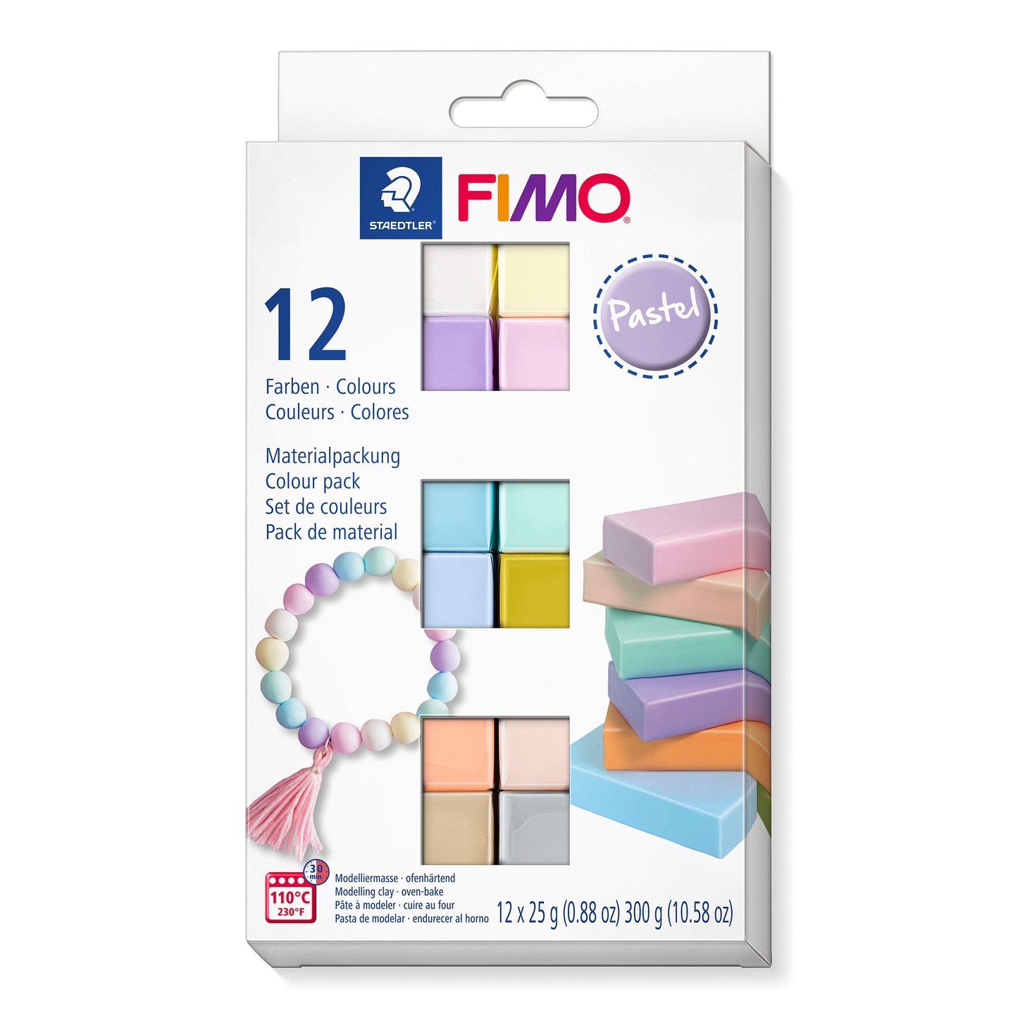 Fimo Staedtler - Clay Fimo Soft Color Packung mit 12 Pastellfarben