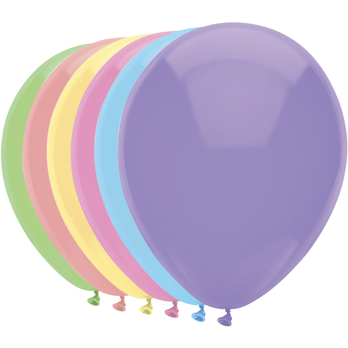 Haza - Ballon uni 30cm 100 Stück Pastell sortiert