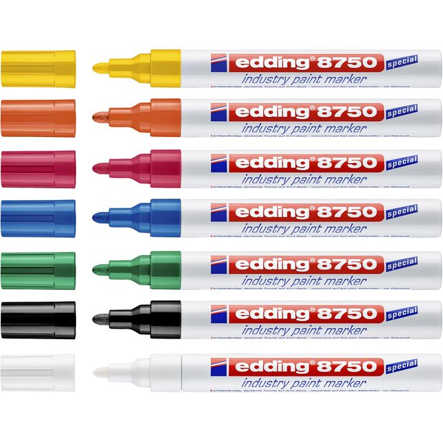 Edding - Paintmarker 8750 Industrie 2-4mm weiß | 10 Stück