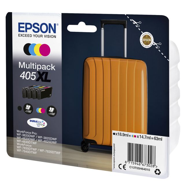 Epson - Inktcartridge 405xl t05h64 zwart + 3 kleuren | 7 stuks