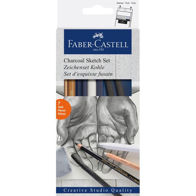 Faber Castell - Kohle Faber-Castell Set 7-teilig | 66 Stück