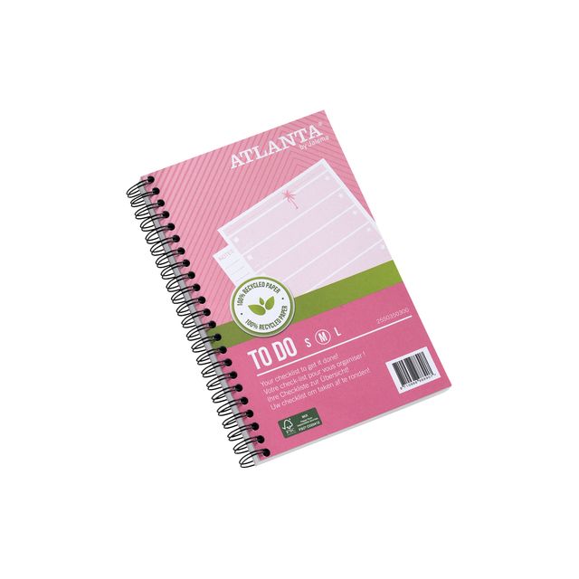 Djois - Things to do Recyclingpapier Tropical 125x195mm 100 Blatt 70gr rosa 2 Stück