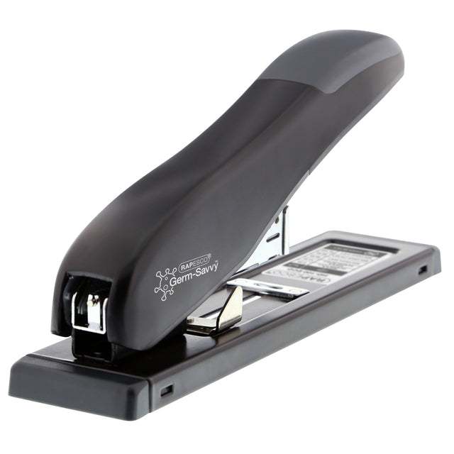 Rapesco - Heftgerät Germ-Savvy Heavy Duty Eco HD-100 antibakteriell schwarz | 3 Stück