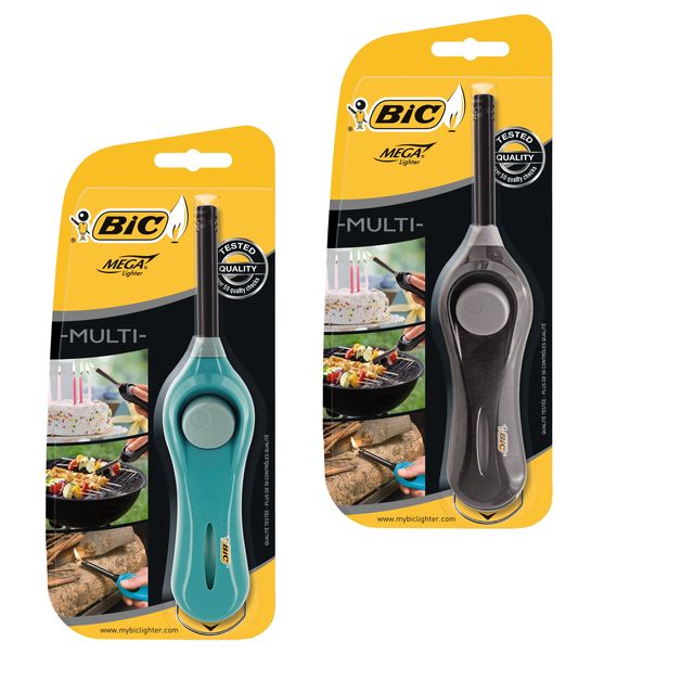 Bic - Feuerzeug Megalighter U140, verschiedene Blisterpackungen mit 1 Stück