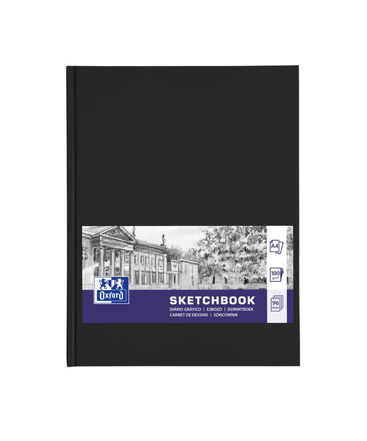 Oxford - Blindbuch Oxford A4 96 Blatt schwarz | 5 Stück