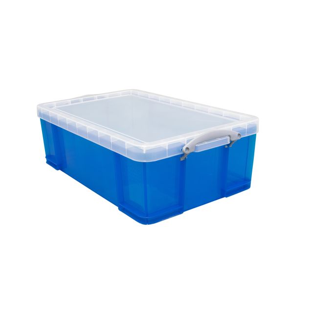 Wirklich nützlich - Aufbewahrungsbox 50 Liter 710x440x230mm transparent blau