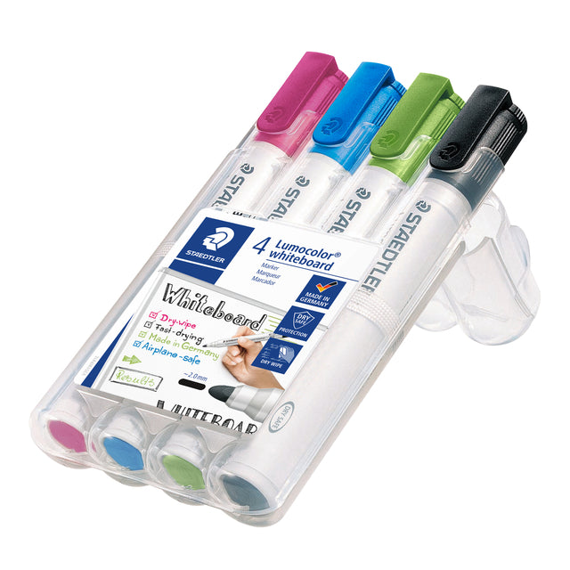 Staedtler - Filzstift Lumo 351 Whiteboard 4 Stk sortiert | 120 Stück