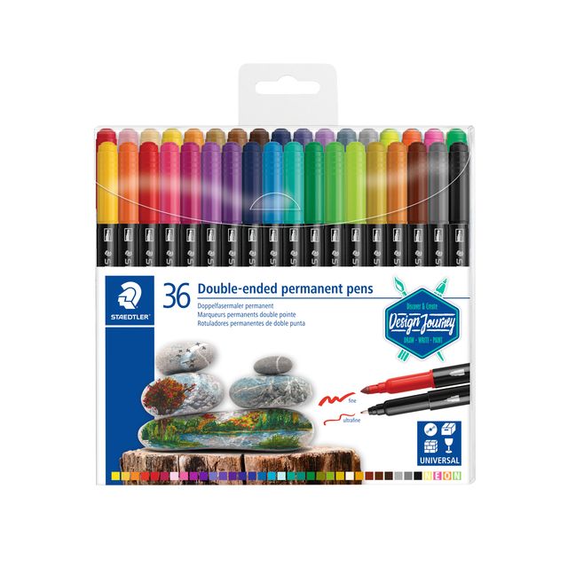 Staedtler - Filzstift Design Journey permanente Doppelspitze 36 Farben