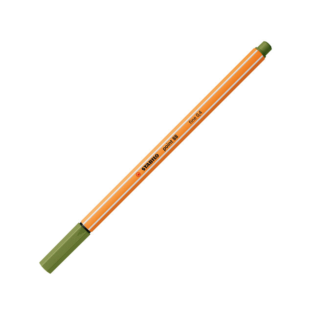 STABILO - Fineliner Spitze 88/35 fein moosgrün | 10 Stück