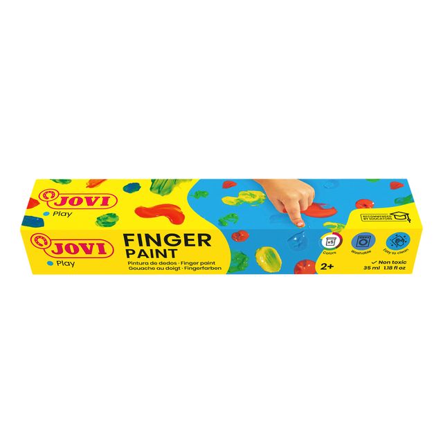 JOVI – Fingerfarbe 35 ml, sortiertes Set mit 5 Gläsern