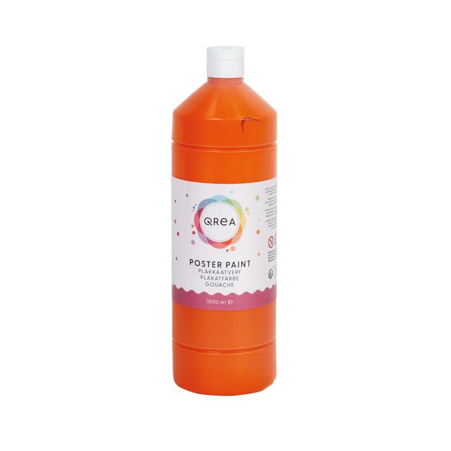 Qrea - Posterfarbe Orange 1000ml | 6 Stück