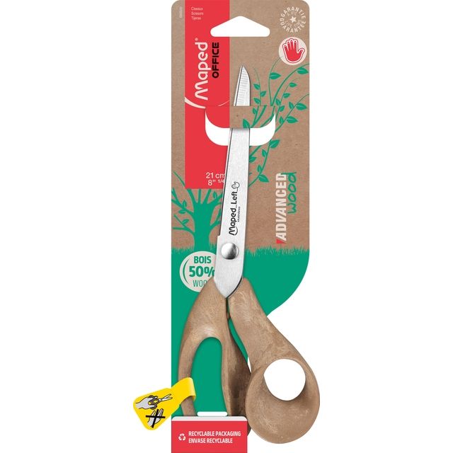 Maped Office - Schere Advanced Wood 21cm links braun