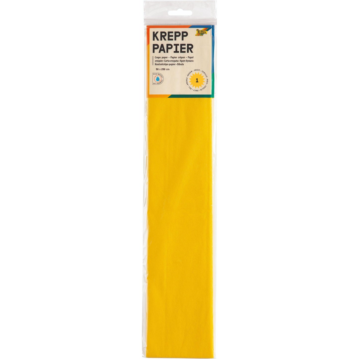 Folia - Krepppapier 250x50cm Nr.106 gelb