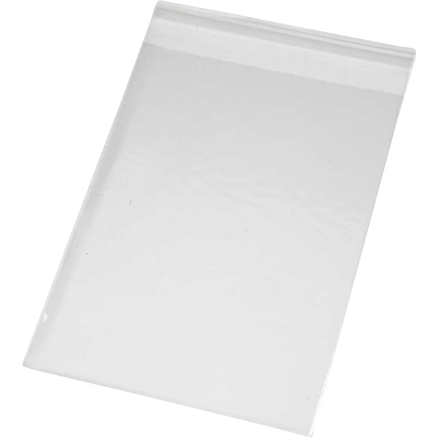 Creotime - Zellophanbeutel Creativ Company 17,3x12,3cm 25 Mikron mit Klebestreifen 200 Stück