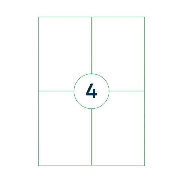 Qbasic – Etikett A4, 1.000 Blatt, 105 x 148 mm, 4.000 Etiketten