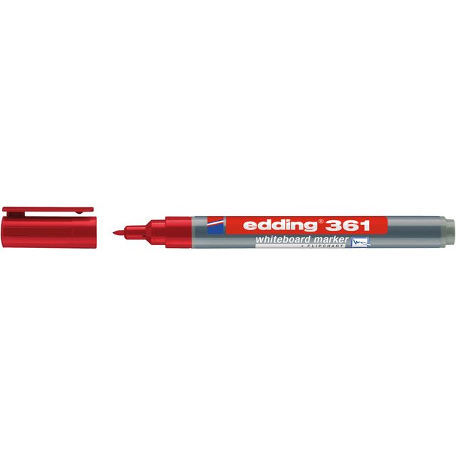 Edding - Whiteboardmarker 361 rund 1mm rot | 10 Stück