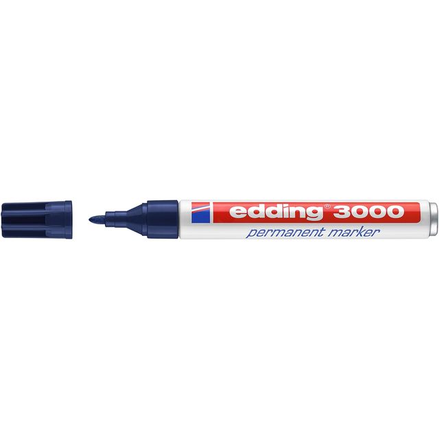 Edding - Filzstift 3000 rund 1,5-3mm stahlblau | 10 Stück