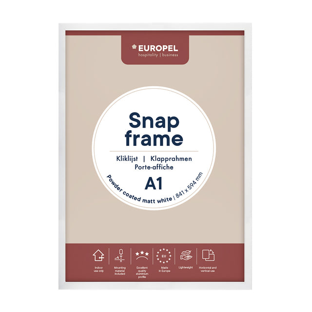 Europel - Klapprahmenfolie A1 25mm mattweiß