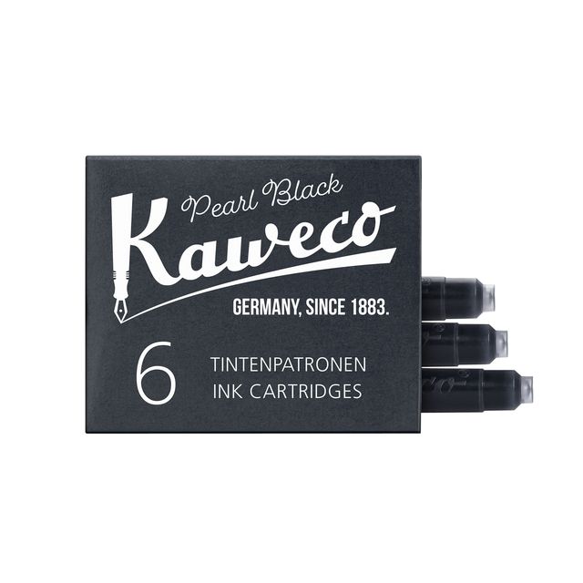 Kaweco - Tintenpatrone, schwarze Box mit 6 Stück