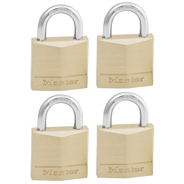 Master Lock - Vorhängeschloss MasterLock 4 gleichschließend Messing 30 mm 4 Stück