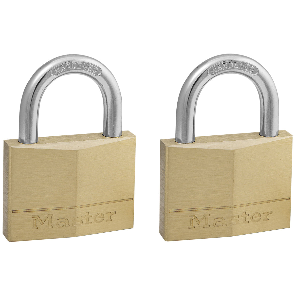 Master Lock - Vorhängeschloss MasterLock 2 gleichschließend Messing 50 mm 2 Stück