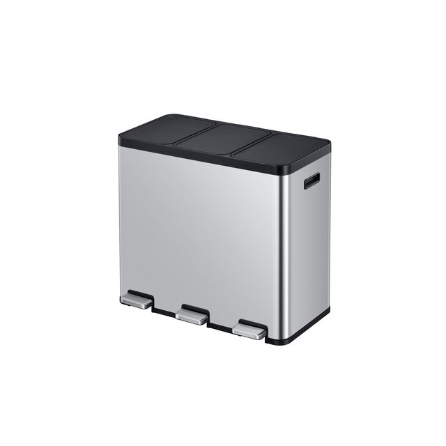 EKO - Essential Recycler Treteimer 3x20 Liter Edelstahl