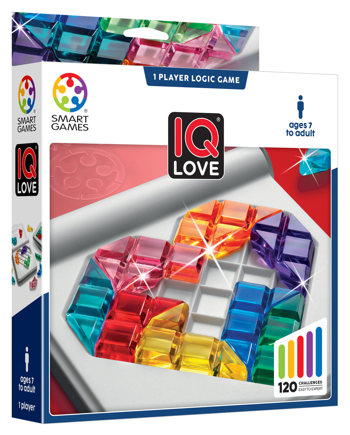 Smartgames - Display 8 st:iq love (120 opdrachten)