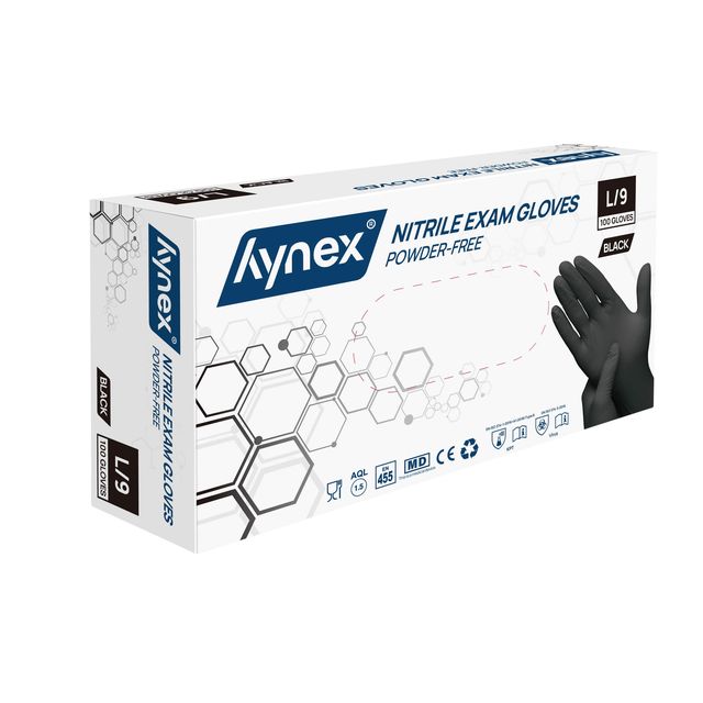Hynex - Handschuh L Nitril schwarz Packung mit 100 Stück