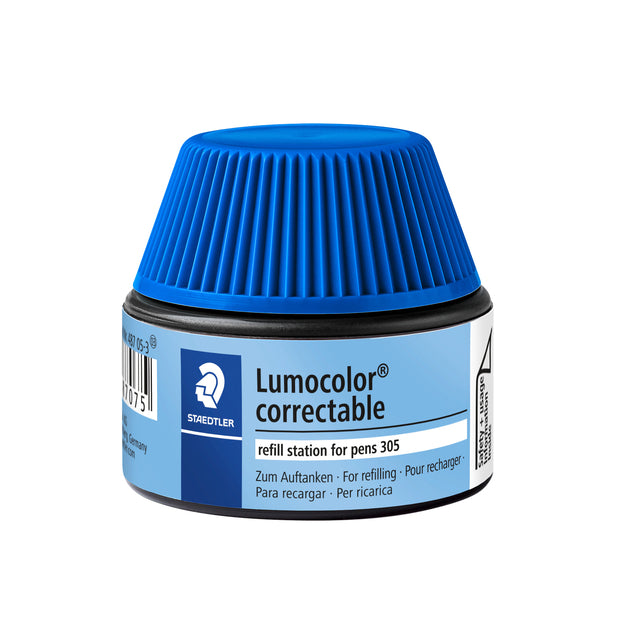 Staedtler - Filzstiftmine Lumocolor 305 non permanent korrigierbar blau | 4 Stück