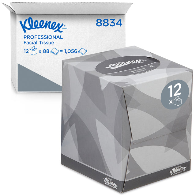 Kleenex - Kosmetiktücher Würfel 2 Lagen 88 Blatt weiß