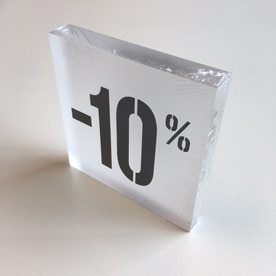 Klika - Acryl kortingsblok -10% mat transparant