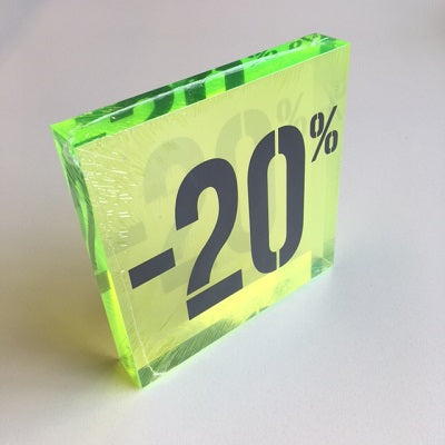 Klika - Acryl kortingsblok -20% fluor groen