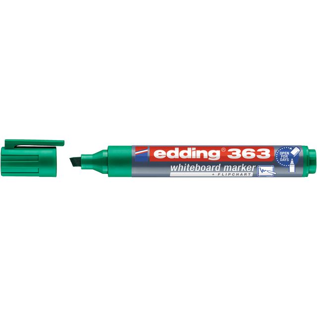 Edding - Whiteboardmarker 363 diagonal 1-5mm grün | 10 Stück