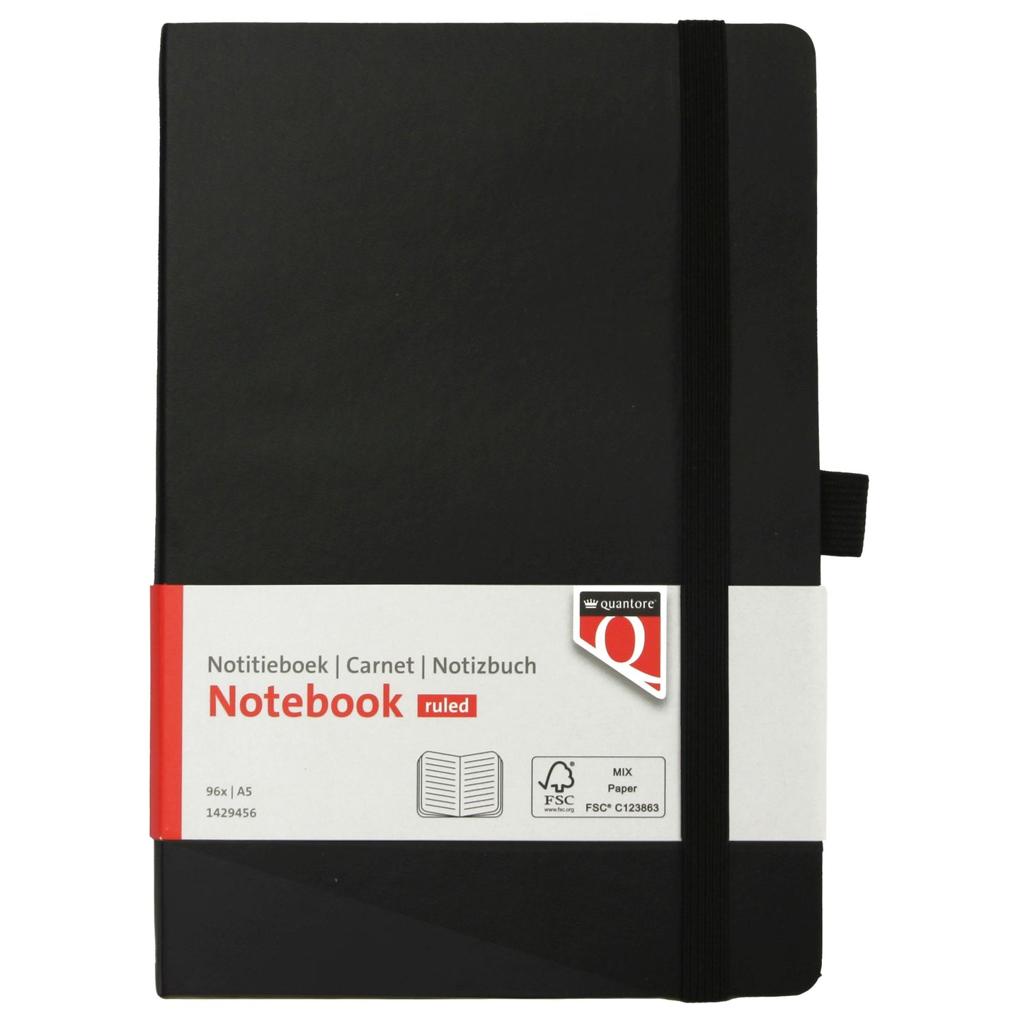 Quantore - Notizbuch A5 Flex Line 192 Seiten 80gr schwarz