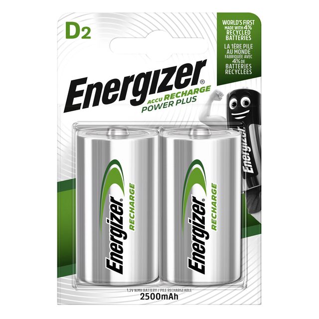 Energizer - Akku wiederaufladbar 2xD 2500mAh